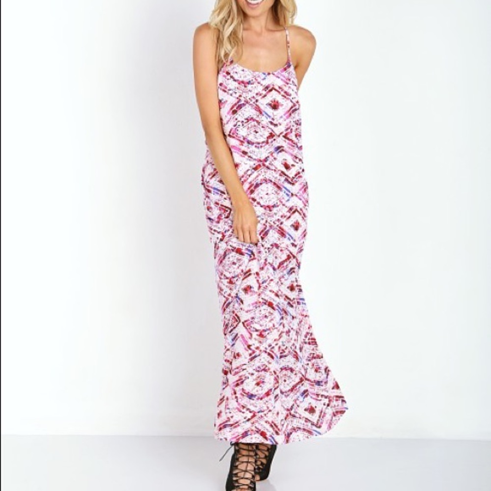 Show Me Your MUMU pink print  maxi dress